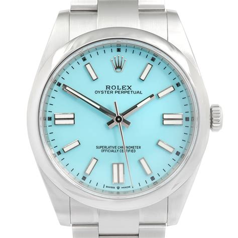 rolex oyster perpetual date blue black|rolex oyster perpetual tiffany blue.